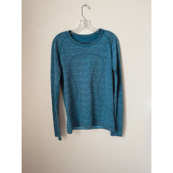 Lululemon Swiftly Tech Long Sleeve Crew Indian Ocean Blue Size 12 - Picture 4 of 9